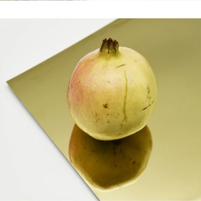 Walzte dekorative Edelstahlblech-Platte des Spiegel-8K goldene Farbe 201 304 316 316L kalt